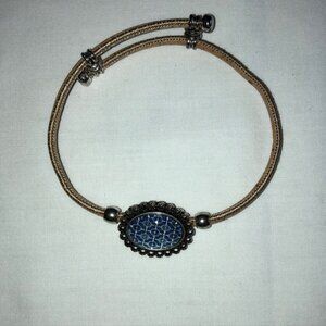 Brand new never worn blue stone adjustable bracelet